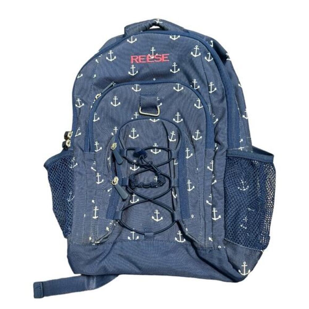 Pottery Barn Teen Gear-Up Navy Anchor Backpack Embroidered Reese
